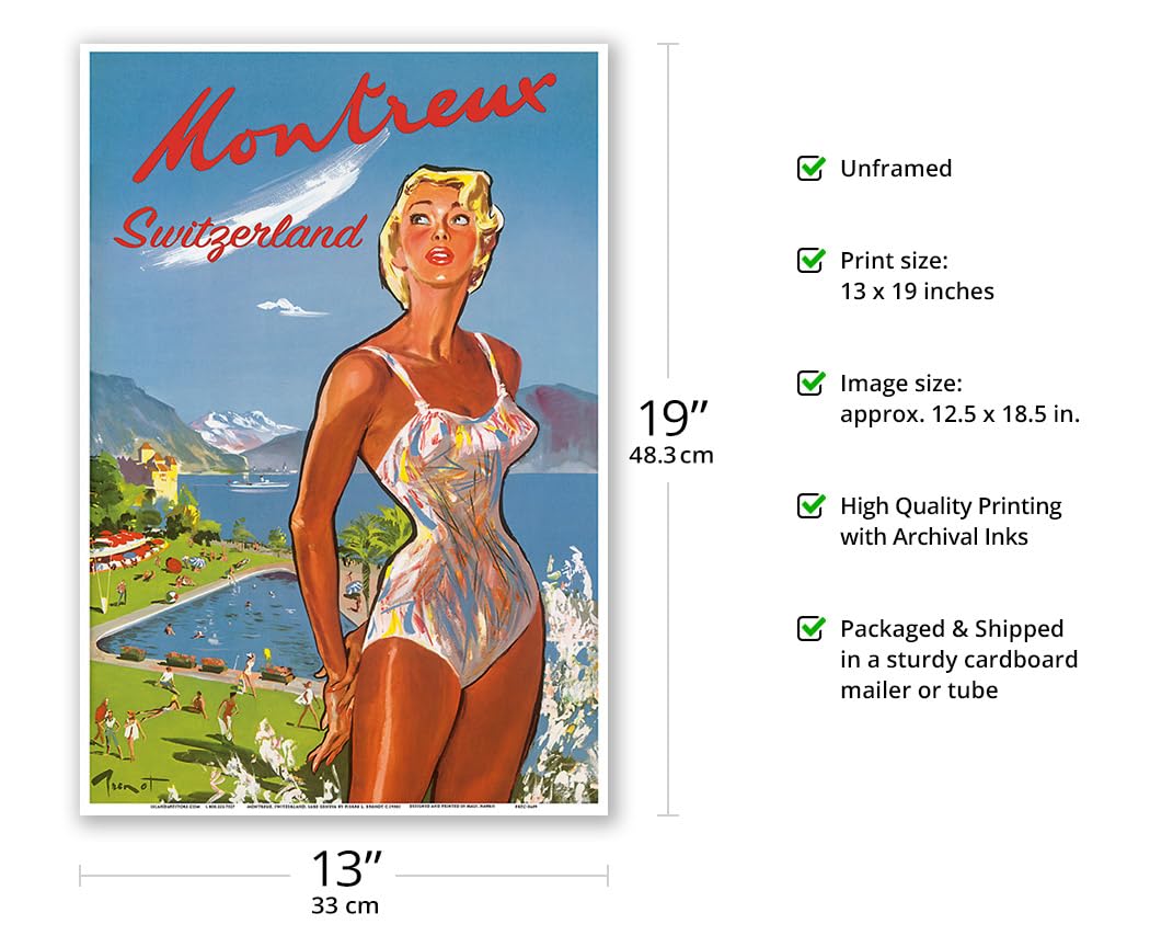 Amazon.com: Montreux Switzerland (Suiza) - Lake Geneva Poster