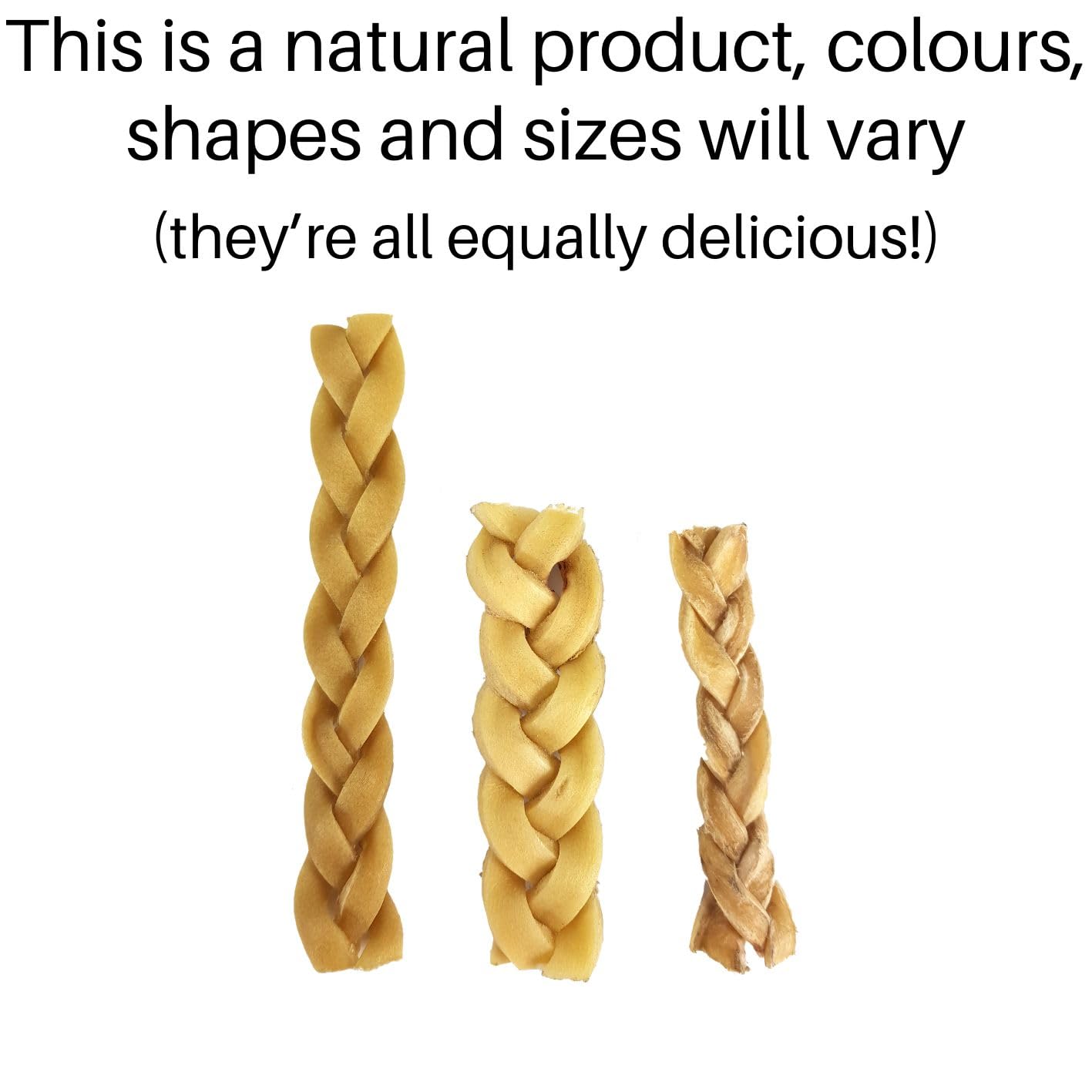 Britten and James 20 Braided Beef Skin Chews for Dogs (8-12cm). Natural Long-Lasting Dog Chew Treats, Hypoallergenic - Image 4
