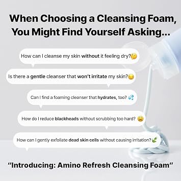 MAKE P:REM Safe Me. Amino Refresh Cleansing Foam, 5.07 fl.oz. (150mL) | Instant Deep Pore Cleansing, Gentle Exfoliation with BHA & LHA, Korean Face Wash