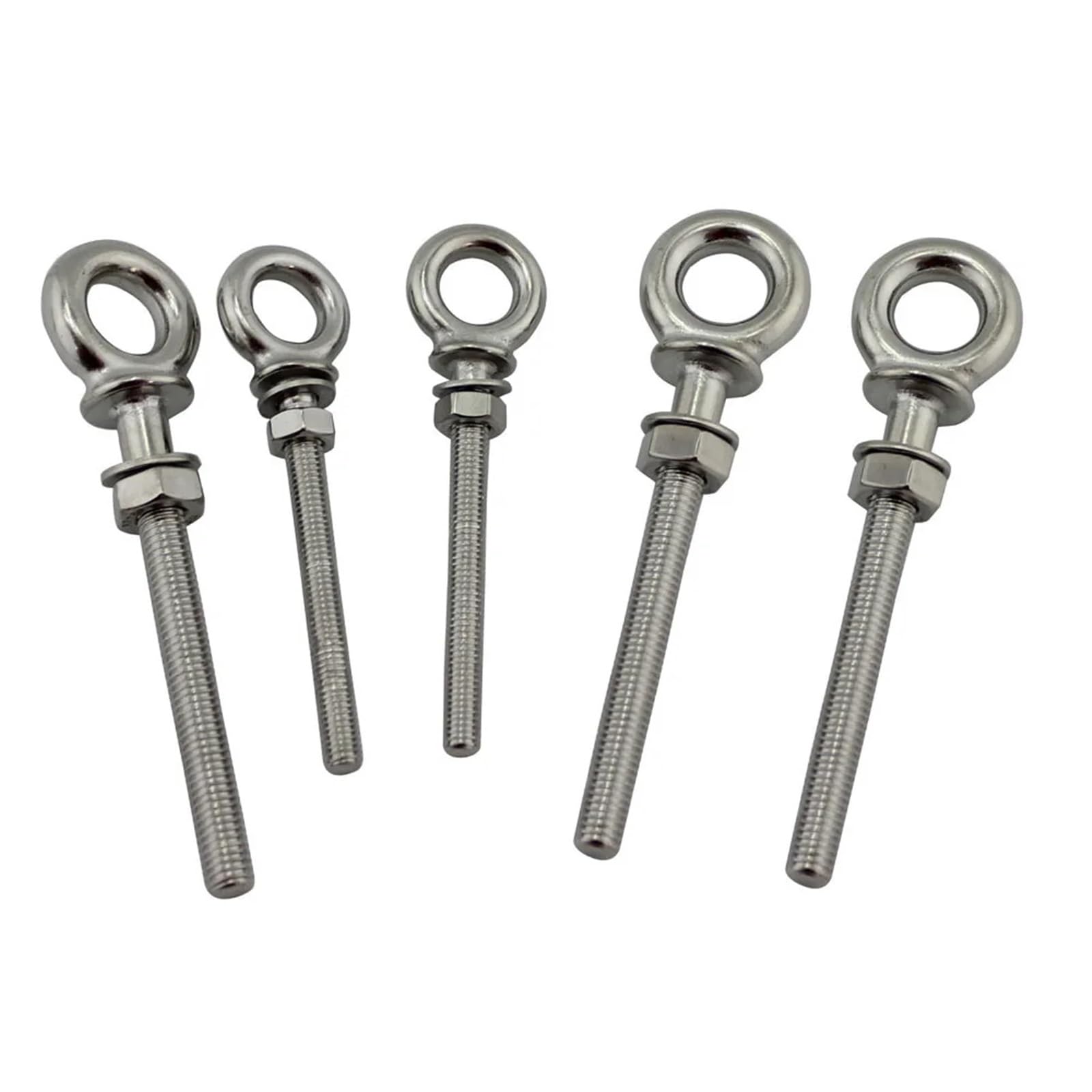 Cancamos metalicos 5 pernos de ojo elevación hombro largo con tuerca acero inoxidable 316 M6 M8 M10(M10X100)