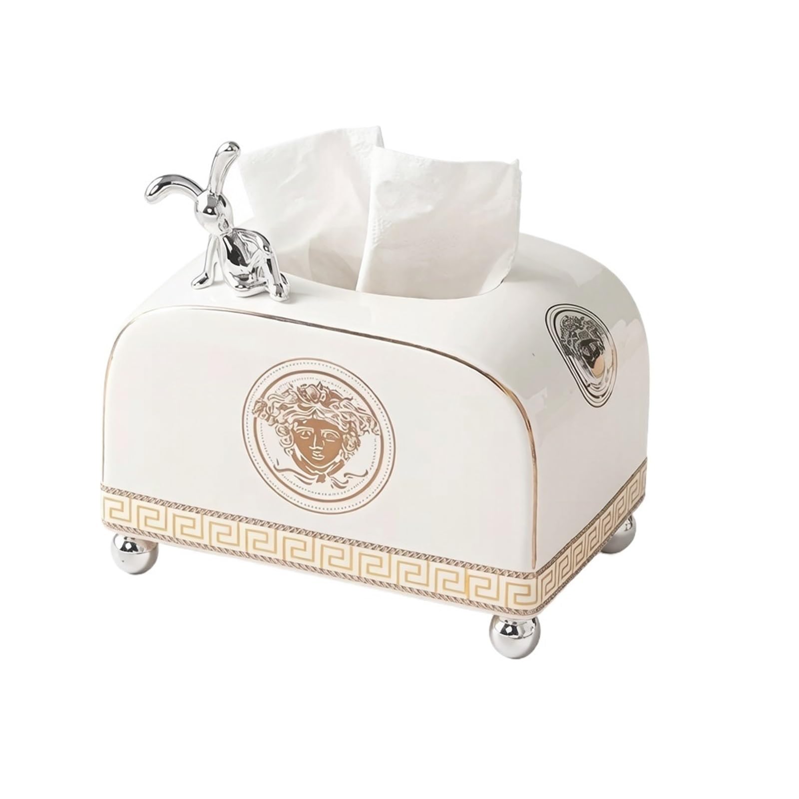 Yofab One Color Tissue Box Holder Light Luxury Creative Ceramic Tissue Box For Home Decor Office Aesthetic