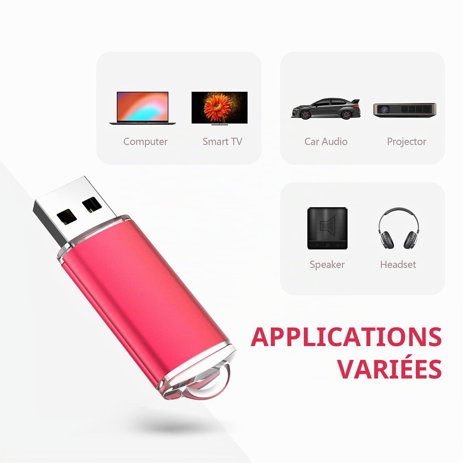 KOOTION Clé USB 2.0 32Go Imperméable à l'Eau Jump Drive