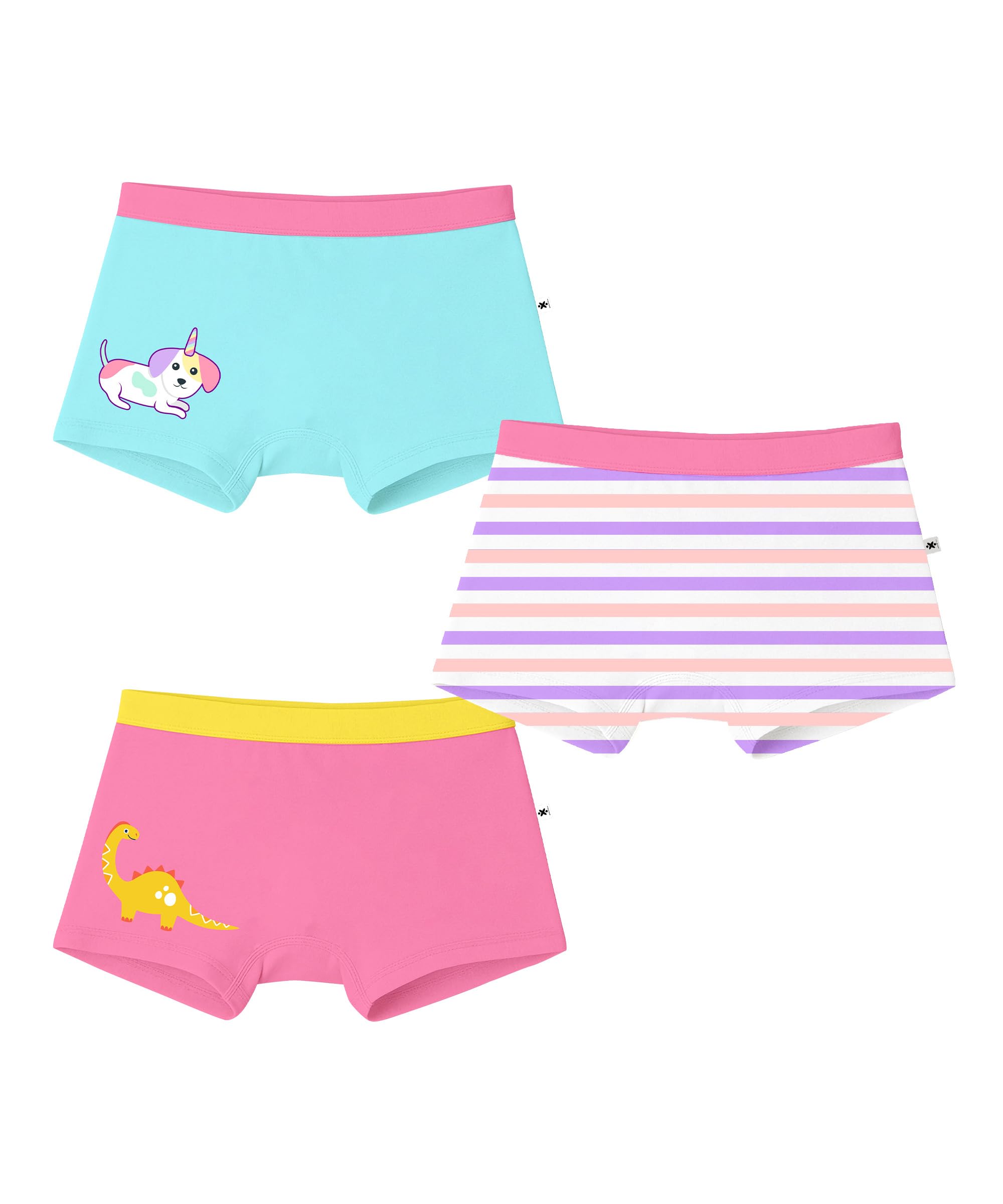 KYDA KIDS® Girls Premium Lycra Cotton Printed Panties Soft Waistband Regular Fit Trunks Breathable Daily Innerwear Multicolor Ages 2 to 14 Yr | Pack of 3-image-19