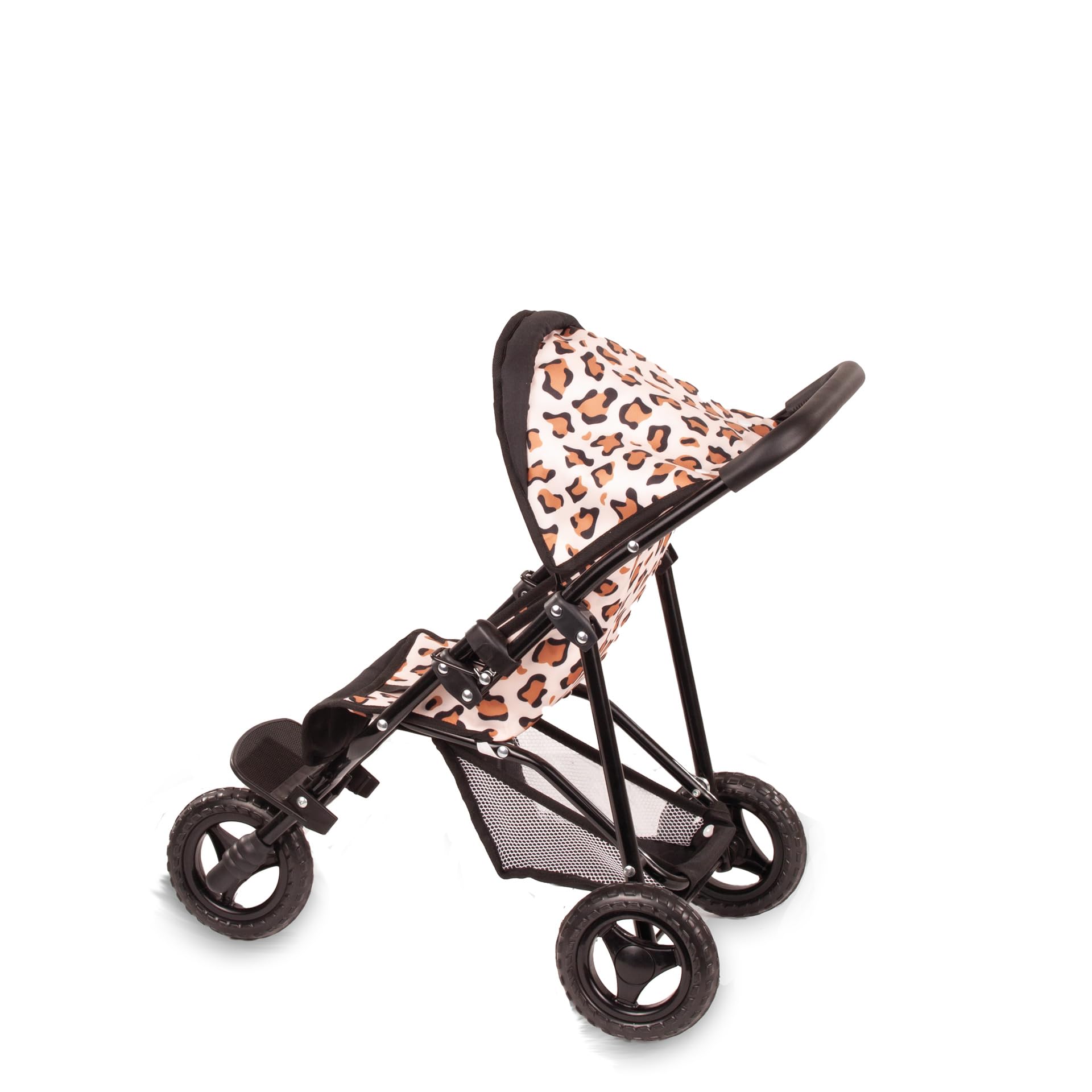 Götz 3403615 3-Rad Buggy Tiger Puppenwagen klappbar für Puppen | Zubehör für Babypuppen Gr. S/M/L 30-48 cm, Stehpuppen Gr. XS/XM/XL 27-50 cm, Schiebehöhe ca. 54 cm, für Kinder ab 3 Jahren