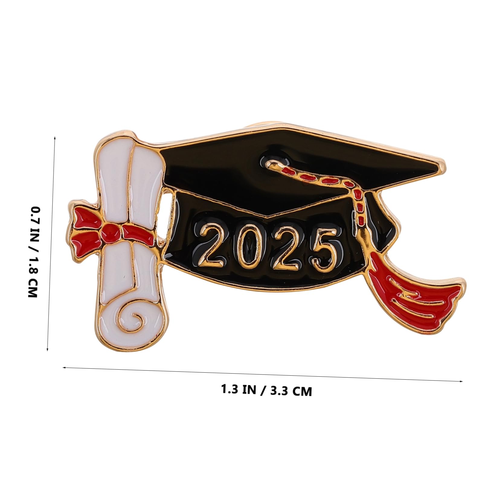 Bachelor's Brooch cap Pins Party Badge Lapel for Graduation Class of Celebration Pin Black Zinc Alloy