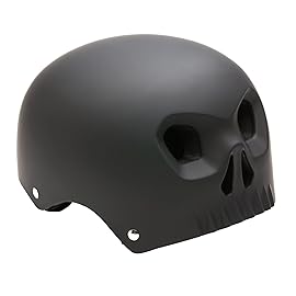 Mongoose Street Hardshell Skull Youth Bike Helmet, Matte Black