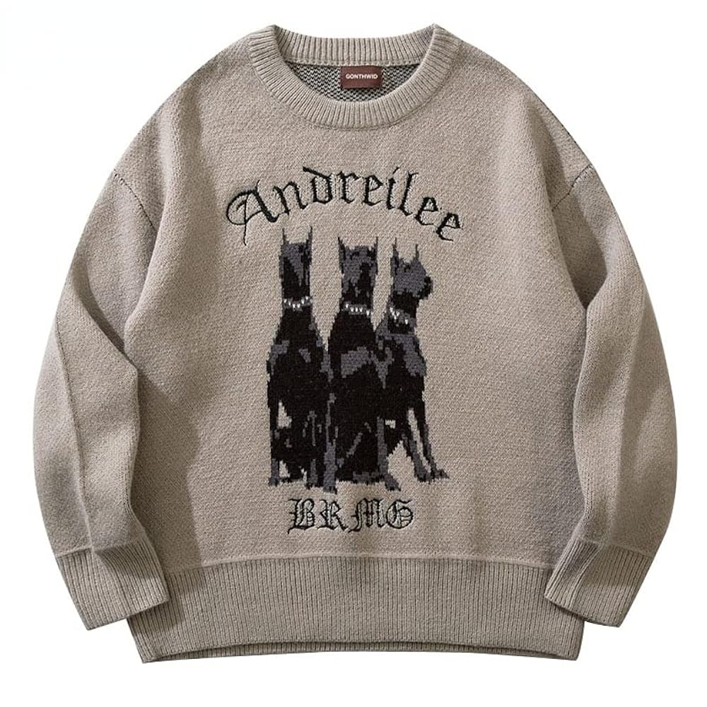 Amazon.com: Men Vintage Sweater Y2K Streetwear Hip Hop
