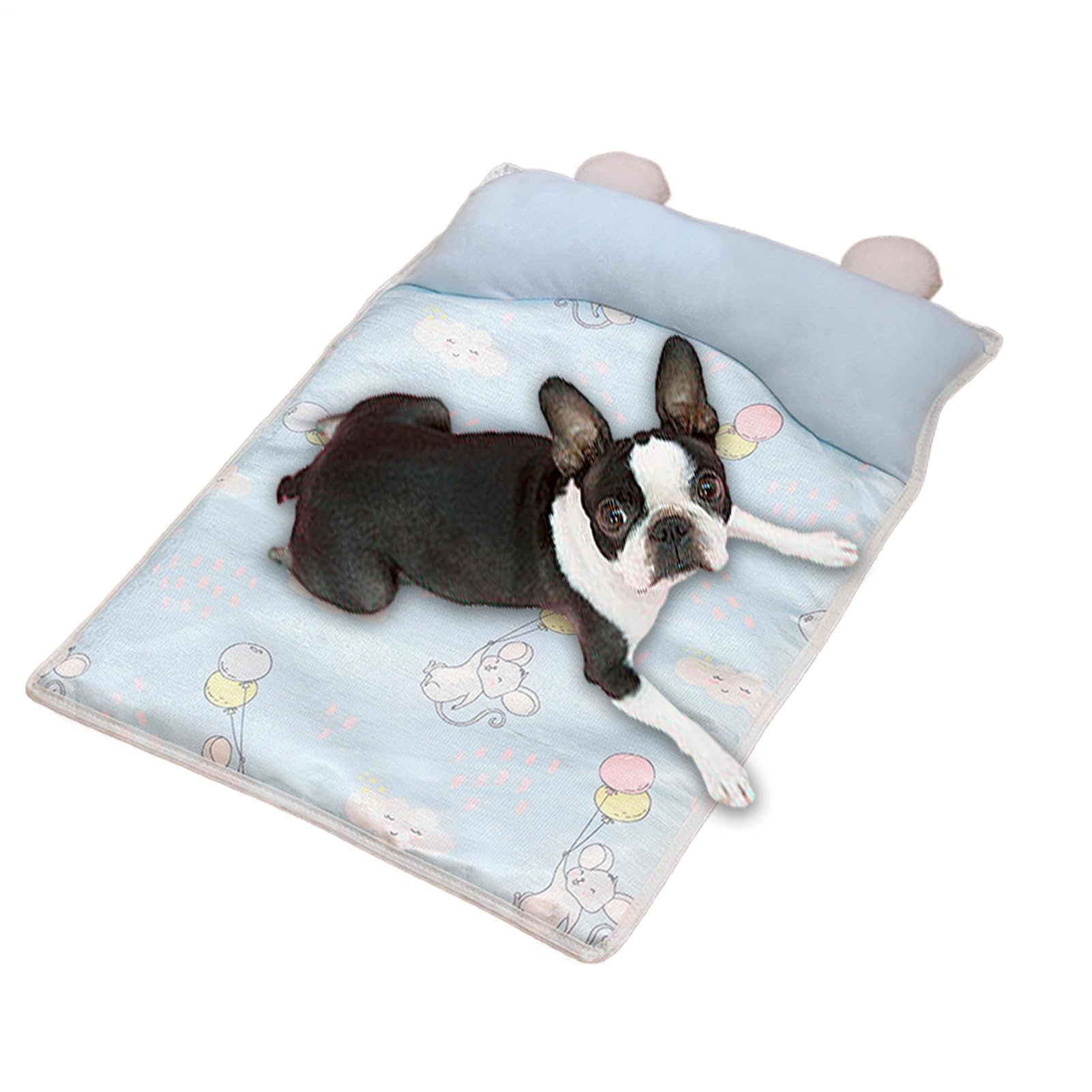 Generisch Tappetino rinfrescante per cani, tappetino refrigerante per animali domestici con cuscino, 45 x 35 cm, traspirante, per gabbia, cuccia, auto, uso interno o esterno, ideale dopo l'esercizio e