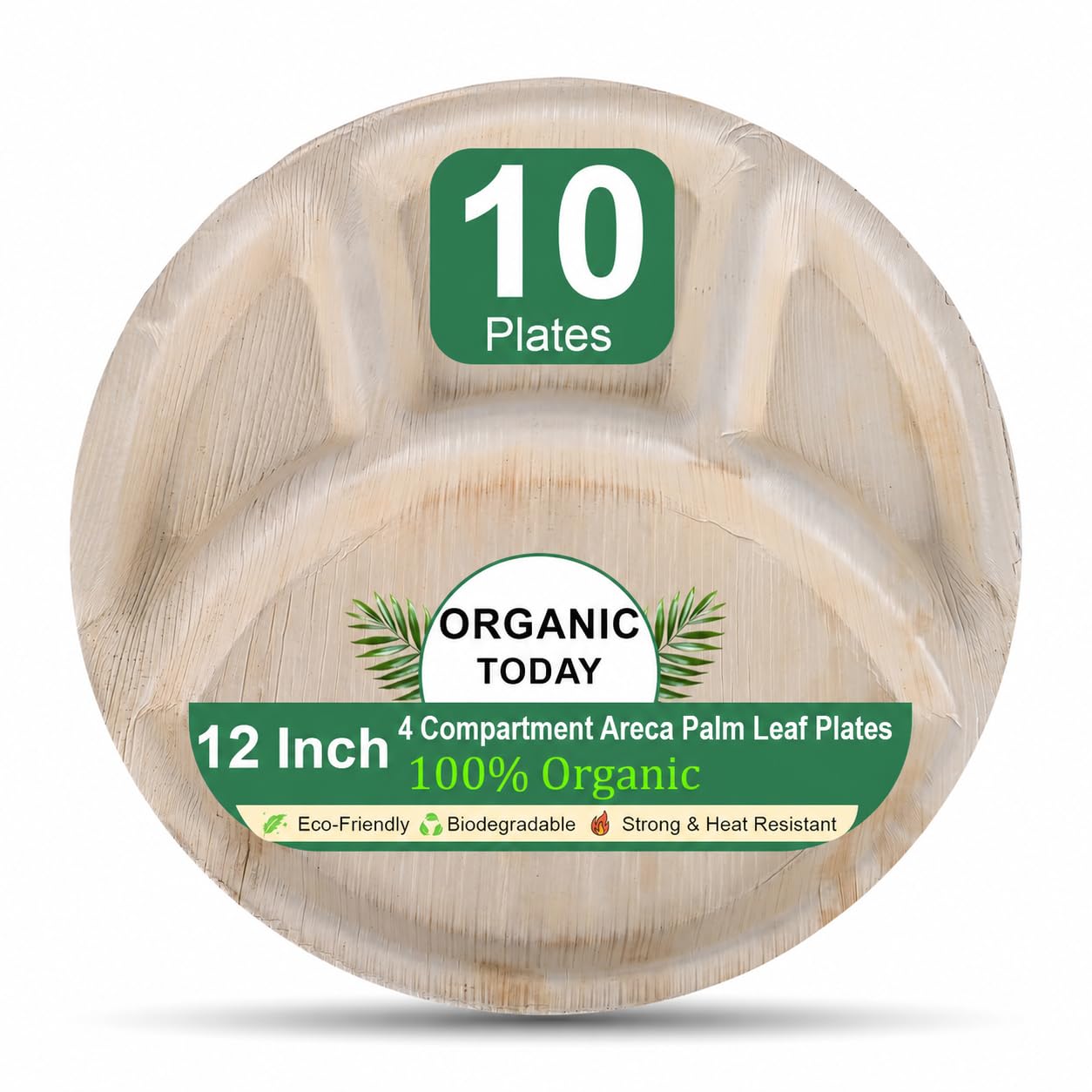 Palm Leaf Dinner Plates - 24 Pack -7 Palm Leaf Dinner Plates - 24 Pack -7