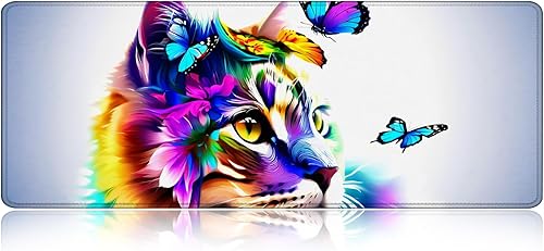 Miniatura 21 de Alfombrilla de mouse grande para juegos, diseño de bandera estadounidense de grano de madera, caza, ciervos, base de goma antideslizante, adecuada