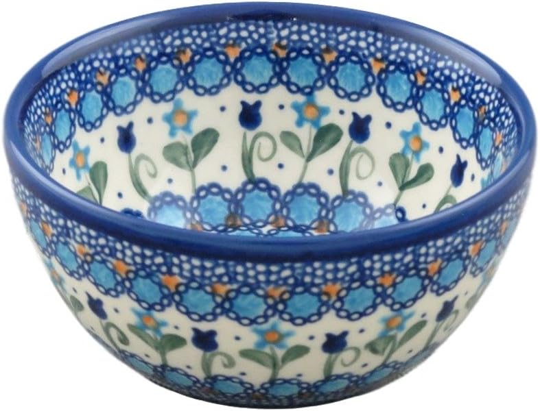 Boleslawiec Style Pottery Hand Painted Polish Ceramic Venus Bowl (13) 071-U-006