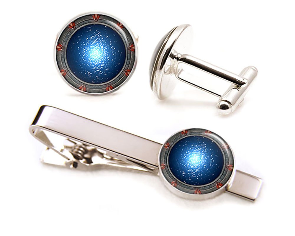 Stargate Tie Clip & Cufflinks - SG-1, Atlantis & Universe Wedding Jewelry