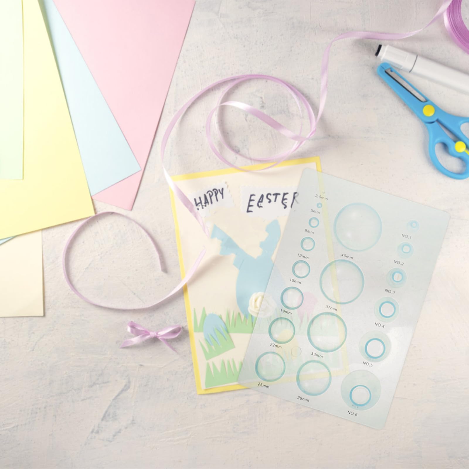 STOBOK 5 Sätze Kugelförmige Papiervorlage Quilling-Form Aus Papier Kuppelpapier Kit Zur Herstellung Von Papierwerkzeugen Hälfte Quilling-vorlage Aus Papier Plastik Sky-Blue 2 Stück * 5