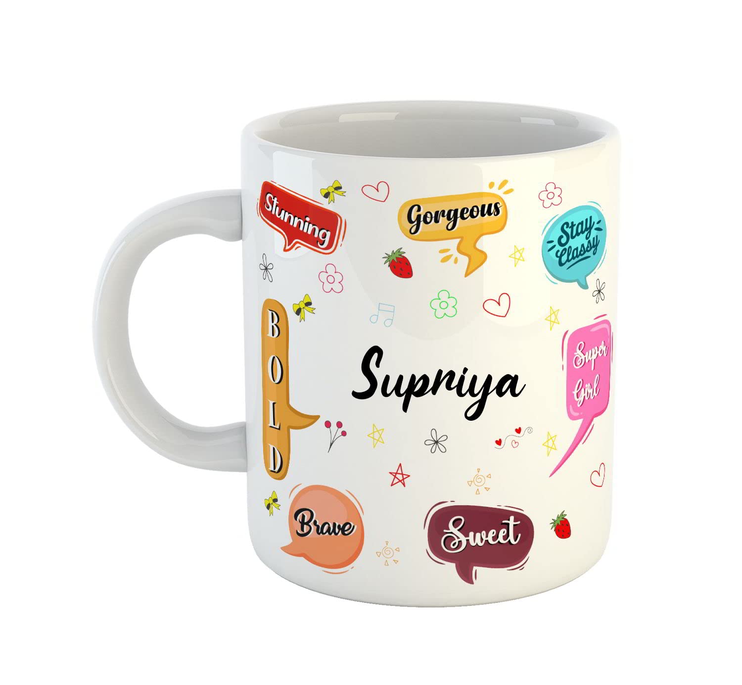 ASHVAH Personalised Supriya Name Coffee Mug for Girls - Best Birthday Gift for Daughter, Sister, Girlfriend, Wife, Return Gift - Color - White, Name -Supriya