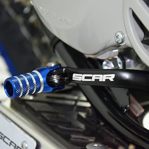 Miniatura 2 de SCAR Plegable Palanca De Cambios Pedal De Cambio Forjado Compatible Con Yamaha YZ 65 85 YZ65 YZ85 99-24 - Azul