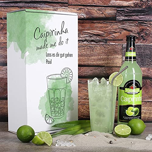 Herz & Heim® Cocktail Geschenkset mit Caipi und graviertem Cocktailglas in Geschenkverpackung - Image 3