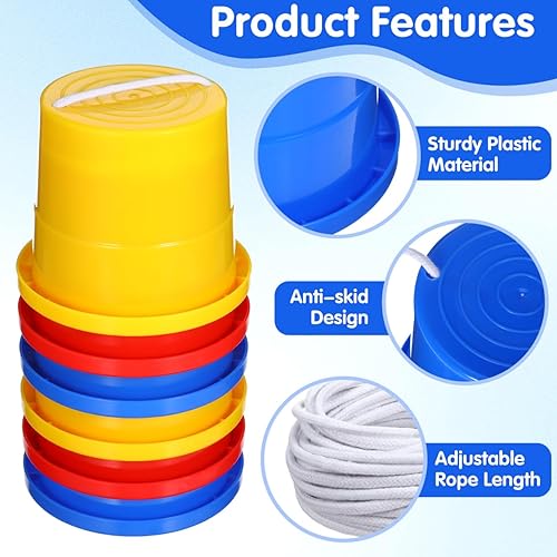 Miniatura 3 de 3 pares de zancos de plástico para caminar para niños, juguete paso a paso, zancos, baldes de equilibrio para entrenamiento de equilibrio, zancos al