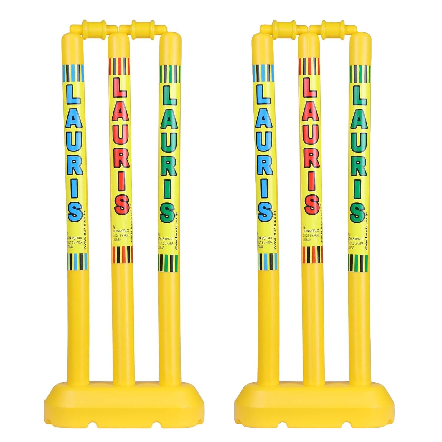 LAURIS Cricket Plastic Wicket Stump Set Medium Size with Stand Base Having 24 inches Length 2 Sets Having 6 wickets with 4 bails and 2 Bases Packed in a Beautiful tetron Bag (B0CM6QFSGR) Amazon Price History, Amazon Price Tracker