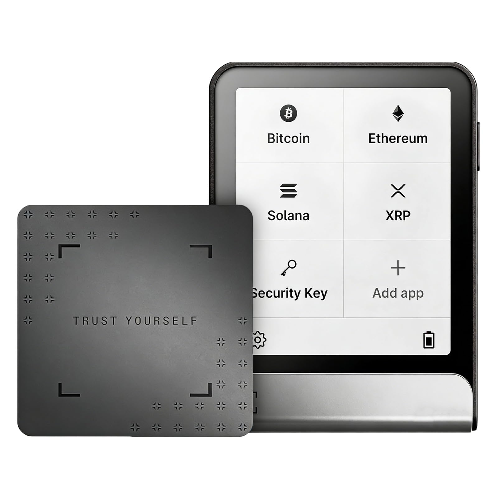 Nano X Crypto Hardware Wallet Bluetooth Cold Wallet mit zertifiziertem Chip für Bitcoin Ethereum 1000+ Münzen NFTs Schwarz