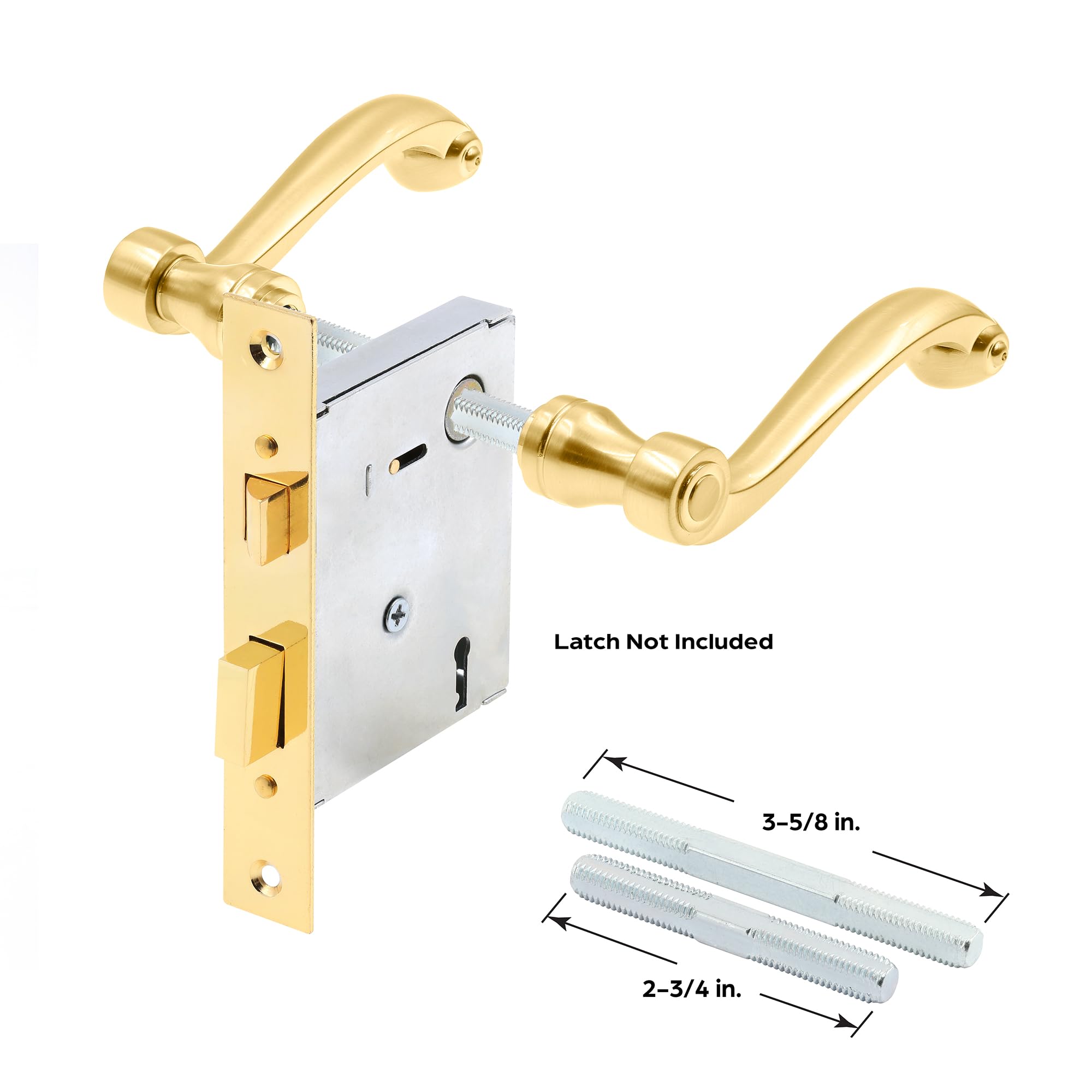 Prime-Line N 6774 Pocket Door Privacy Lock with Pull - Replace Old or Damaged Po