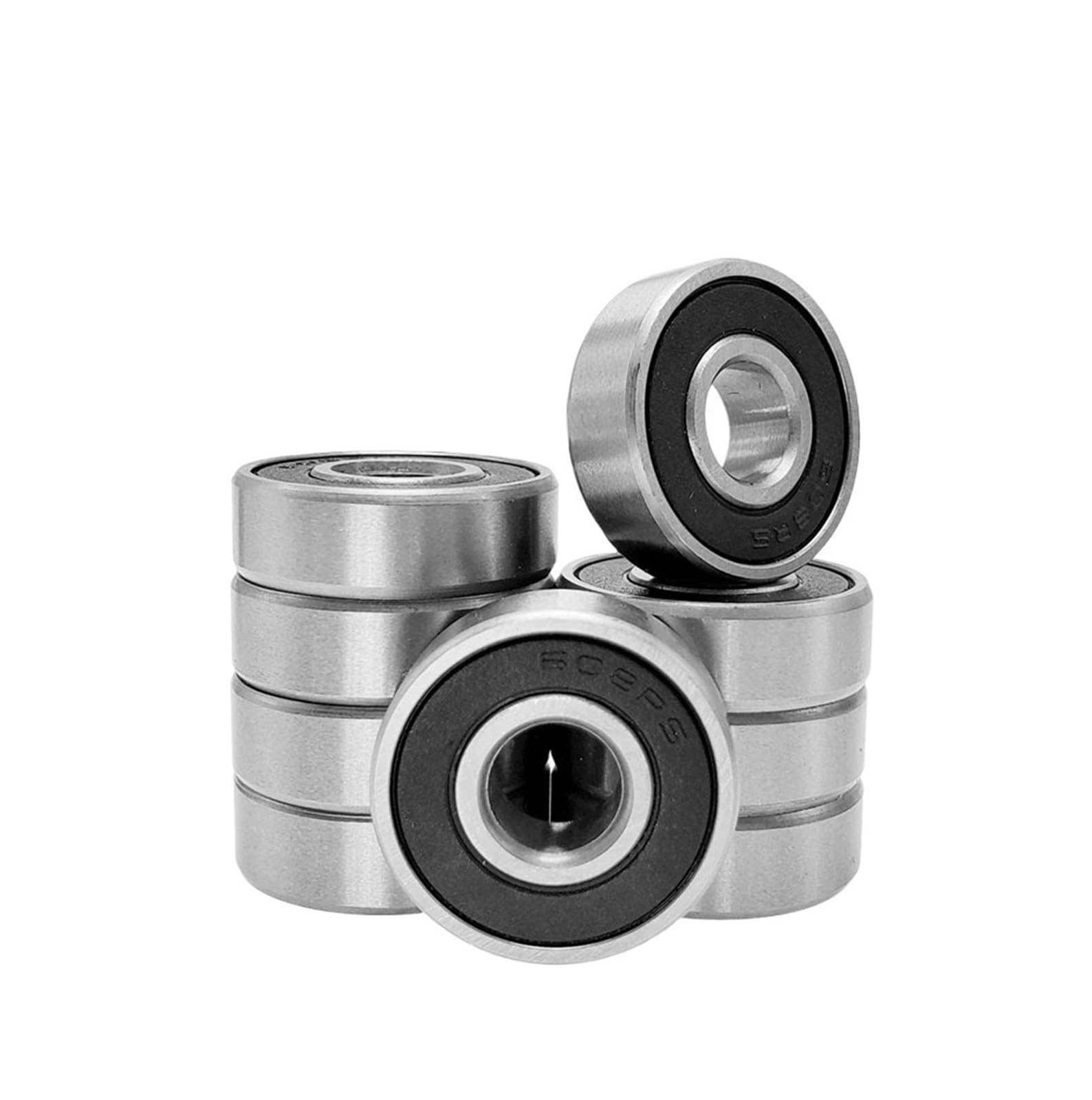 VSPPJYFG Bimetal Seal Shield Micro deep Groove Bearing 60pcs 608-2RS 8X22X7mm ABEC-5 Deep Groove Carbon Steel Sealed Ball Bearings