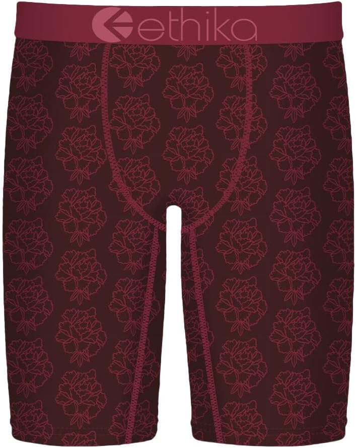 Ethika Men’s Boxer Brief, Knee Length, 4-Way Stretch Performance Underwear with Graphic Prints - Kensei