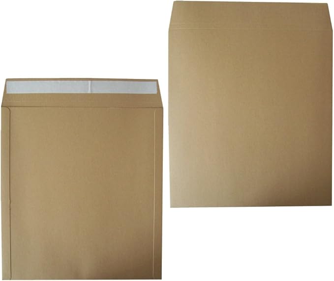 150 X Brown 7" 45 Record Postal Mailers Fragile Stickers Peel Self Seal Flap | UK