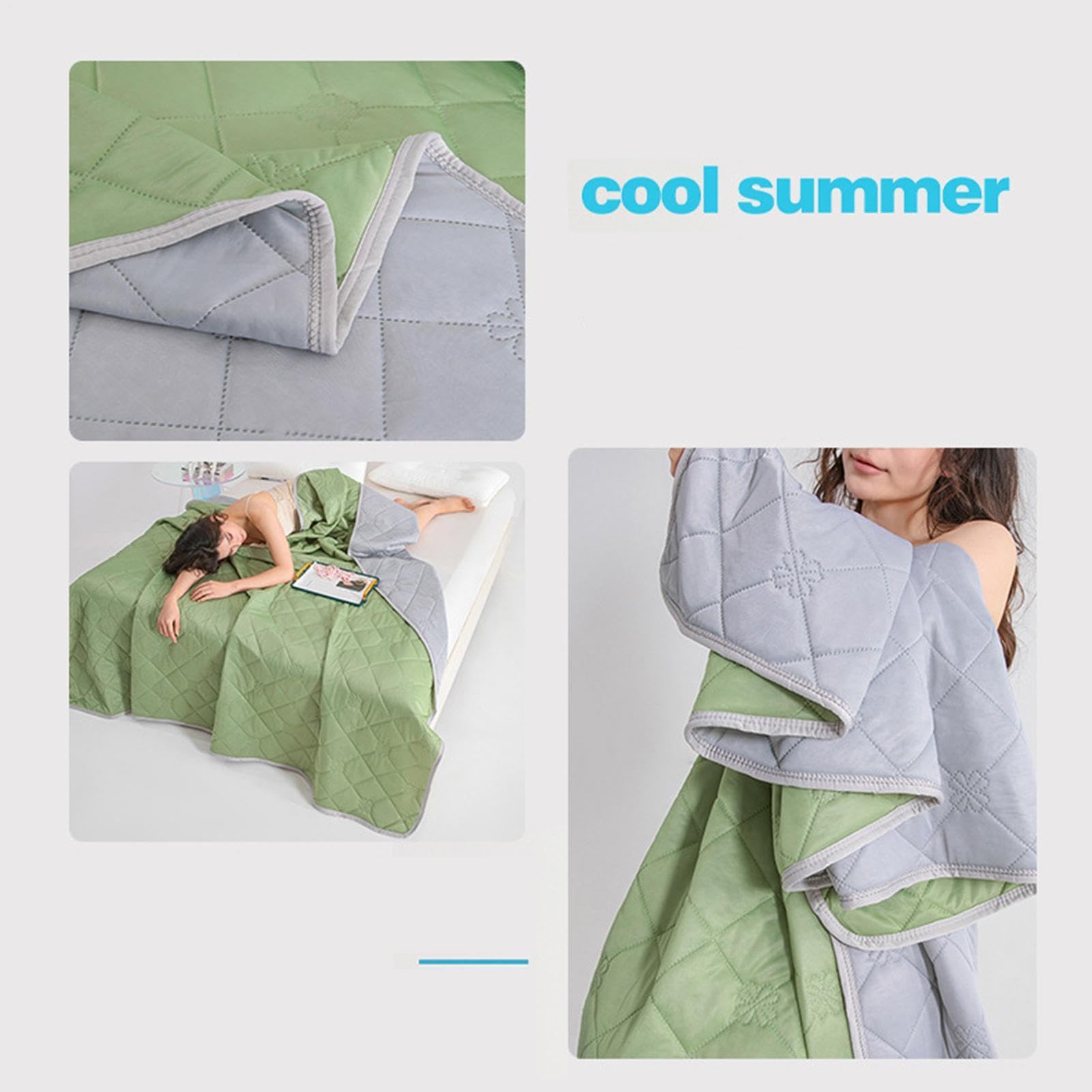 Sommerdecke Tragbare kühlende Bettwäsche gegen Nachtschweiß für den Schlaf | Erfrischende Decken Für Heißschläfer Geeignet Für Couch, Sofa, Reisen, Innenbereich, Zuhause, Schlafzimmer Und Außenber