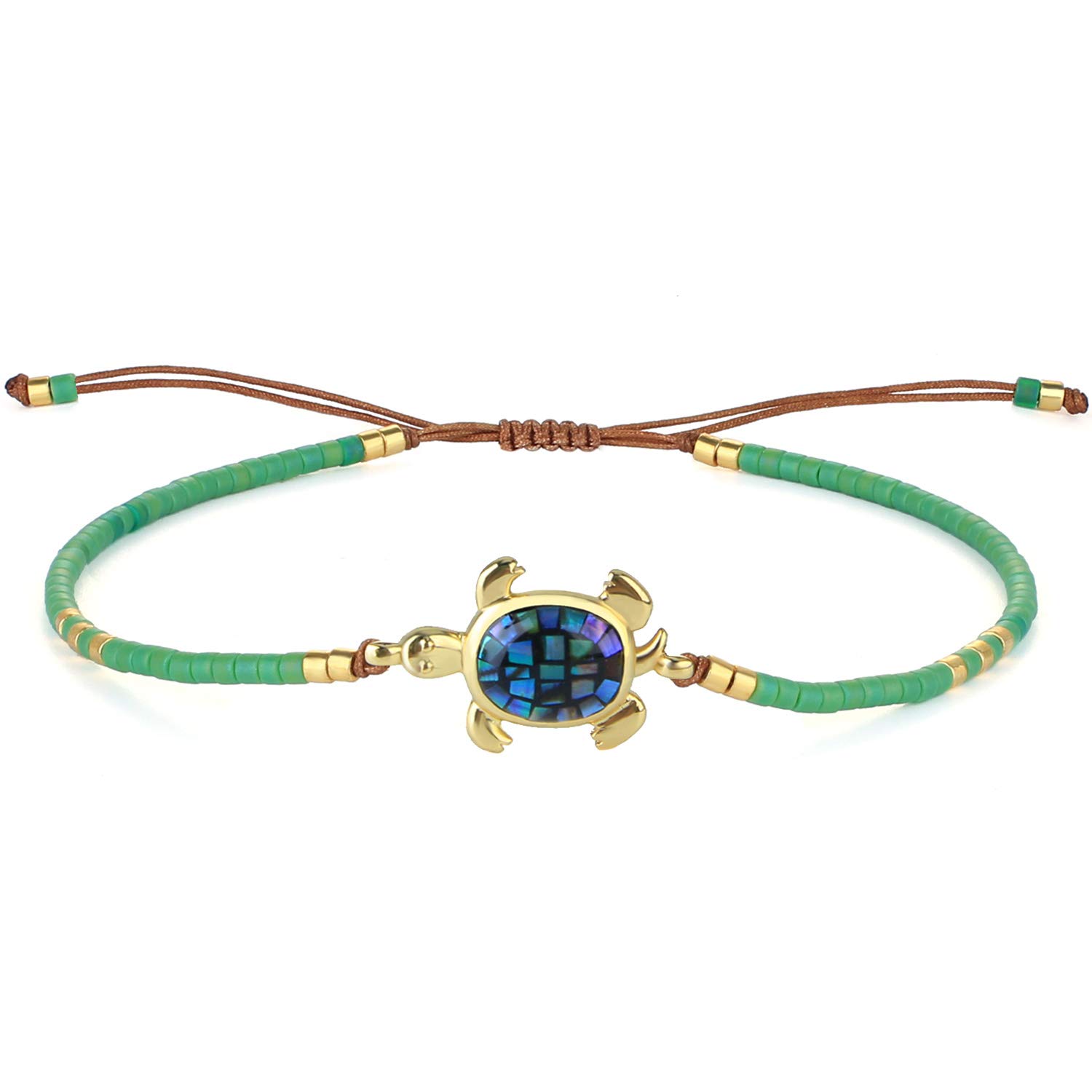 KELITCH Pulseras Amistad con Cuentas Concha Cristal Color Bohemio Pulsera Hecha A Mano Brazaletes Joyería para Mujer — view 3