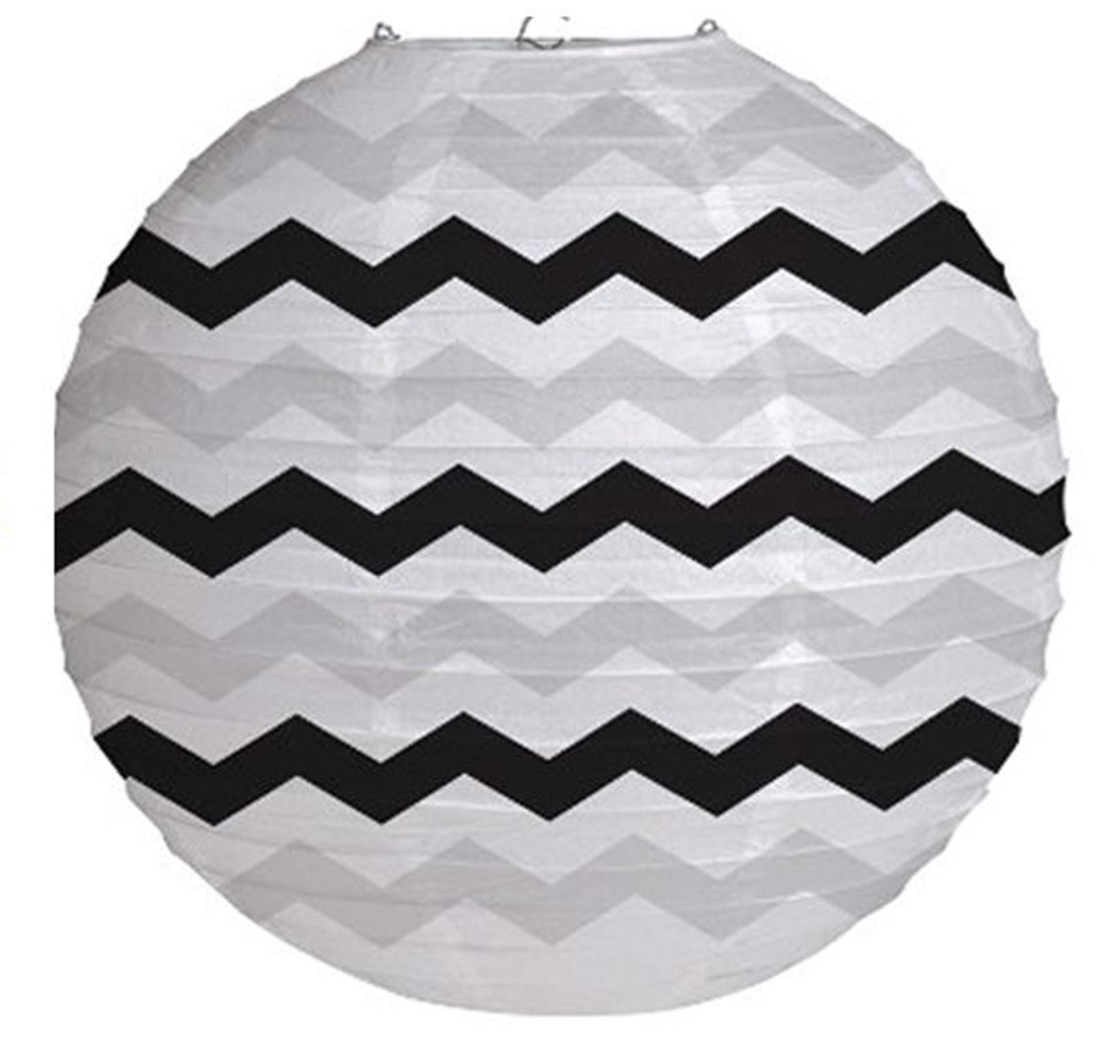 Creative Converting 12-Inch Round Lantern, Black Velvet