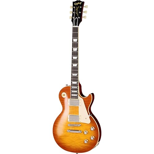 Epiphone Inspired by Gibson Custom 1960 Les Paul Standard Reissue, Iced Tea Burst with Case