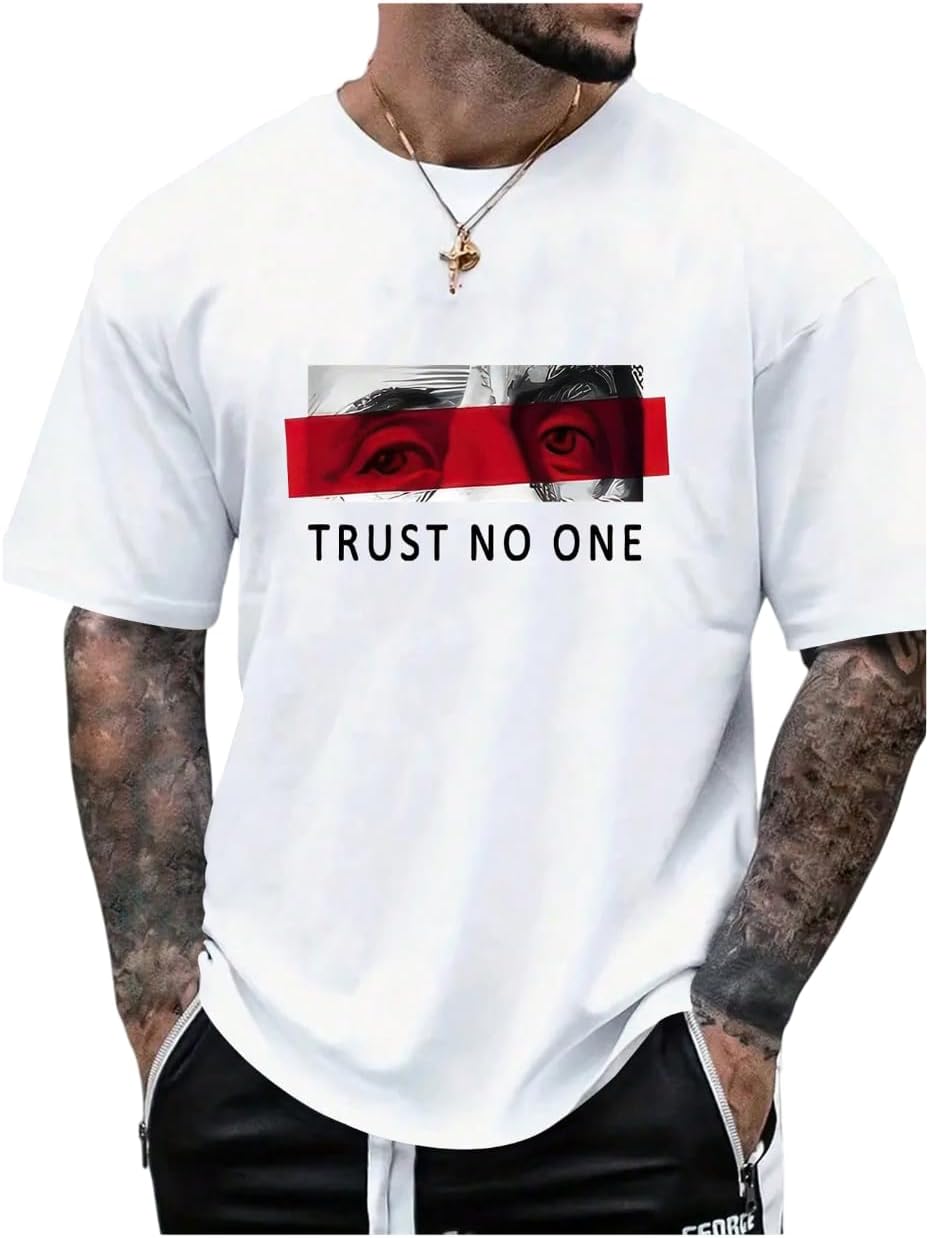 SOLY HUX Men's Short Sleeve Shirts Novelty Graphic Tee Shirt Summer Casual Tee Tops