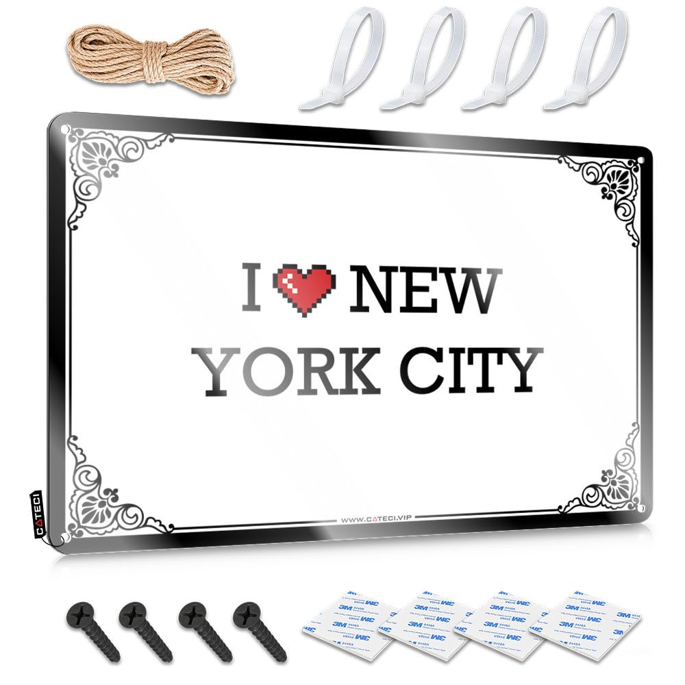 Plaques Haves Country I Love New York City For Drive - Hot Cocoa Bar Decor Customizable(20X30CM)