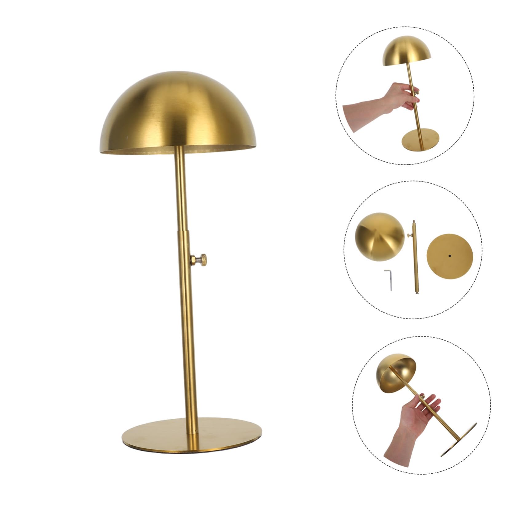 Espositore Per Cappelli in Metallo Inossidabile Porta Cappelli Da Baseball Da Tavolo Regolabile Multifunzione