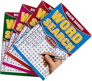 4PCS Office Central Book Word Search Brain Games 160pg Each A5 Over 150puzzels Search