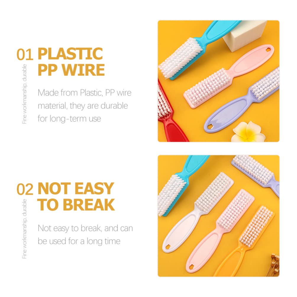 FRCOLOR Spazzole per Unghie 24 Pezzi in Plastica Filo Pp, Facili da Tenere e Conservare, la Pulizia delle Unghie in Bagno o Lavandino Colore Casuale