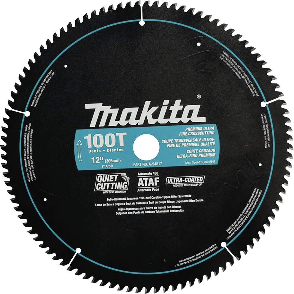 Makita A-94817 12-Inch 100 Tooth Ultra Coated Mitersaw Blade , Black