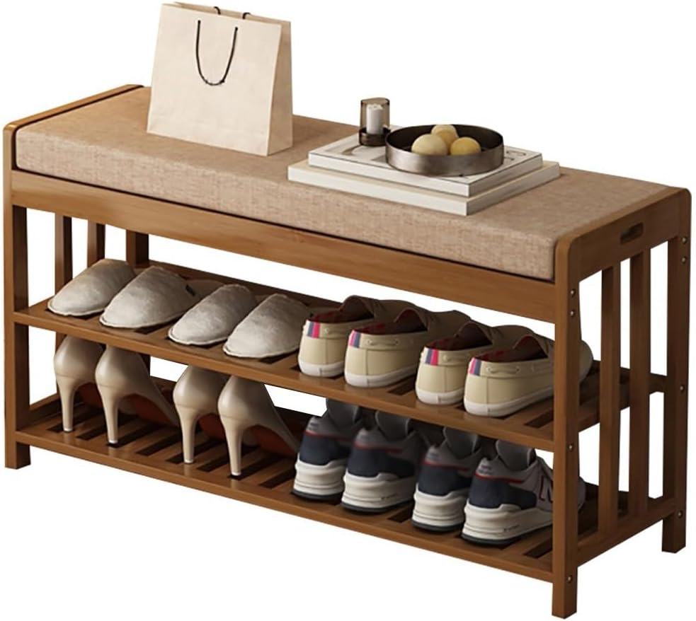 Shoe Storage Cabinet Cabinets Hallway Slim Cupboard Cupboards Hallways Slimline，2-in-1 Shoe Storage Bench with Cushion Stylish Shoe CabinetHallway Entryway Storage Solution Modern Shoe Bench