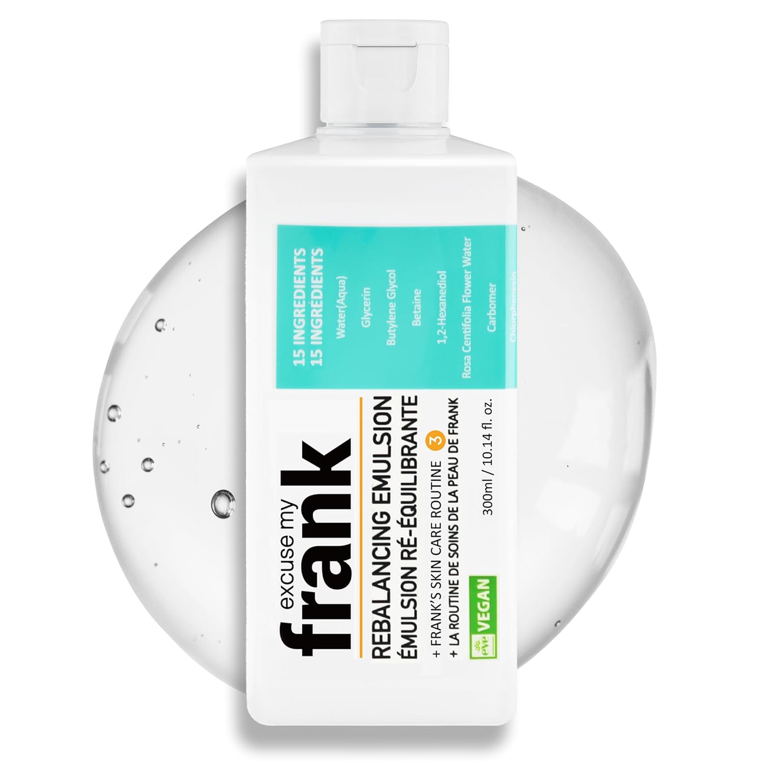 Excuse My Frank - Rebalancing Emulsion Korean Face Moisturizer for Dry & Itchy Skin, Deep Hydration & Soothing Care Lightweight Korean Skin Care Hydrating Moisturizer Face Serum (1 Pack)