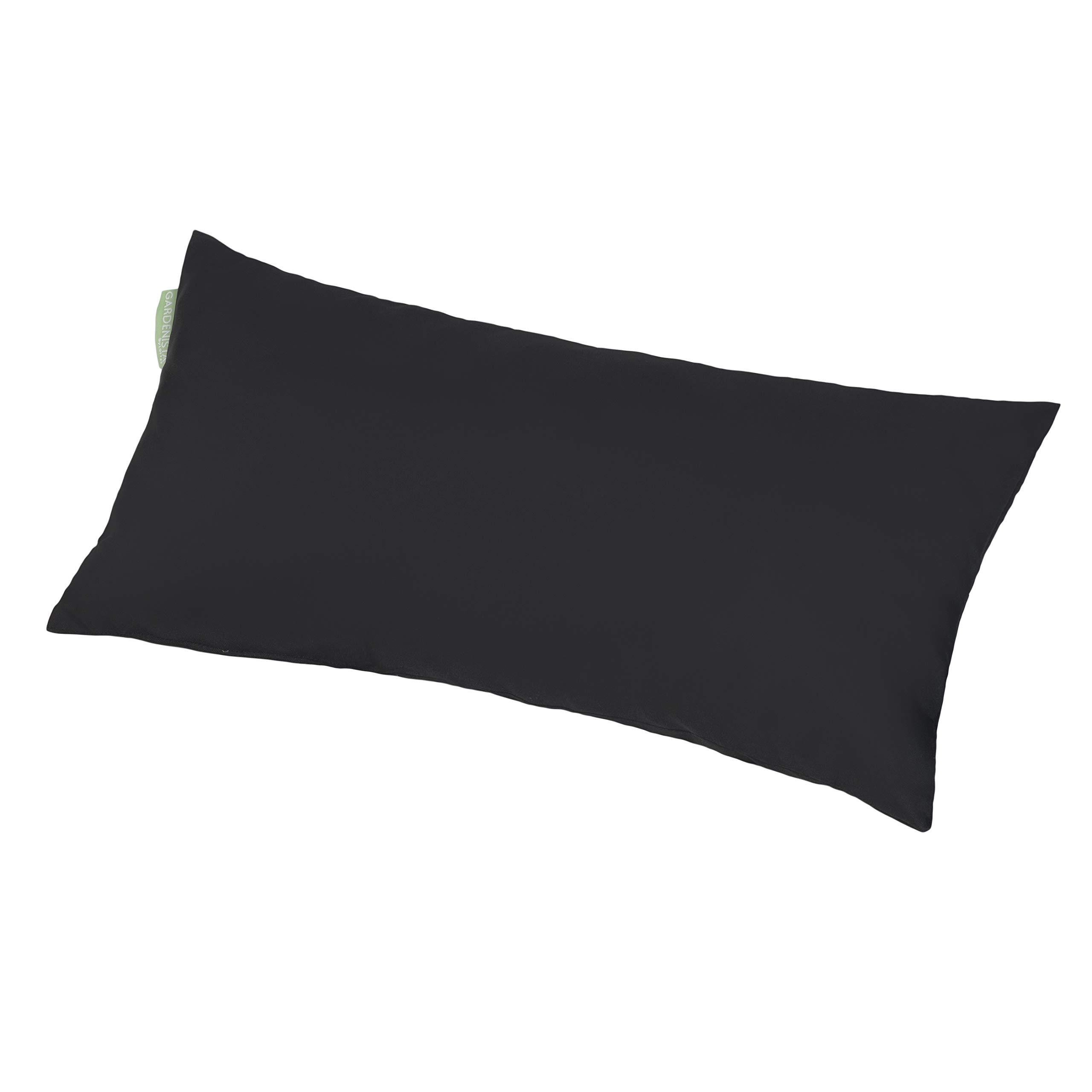 Gardenista Garden Sun Lounger Neck Support Cushion | Outdoor Water Resistant Sunlounger Head Rest Pillow | Slip Free with Secure Straps | Recliner Patio Furniture Cushion | Soft and Comfy (Black)
