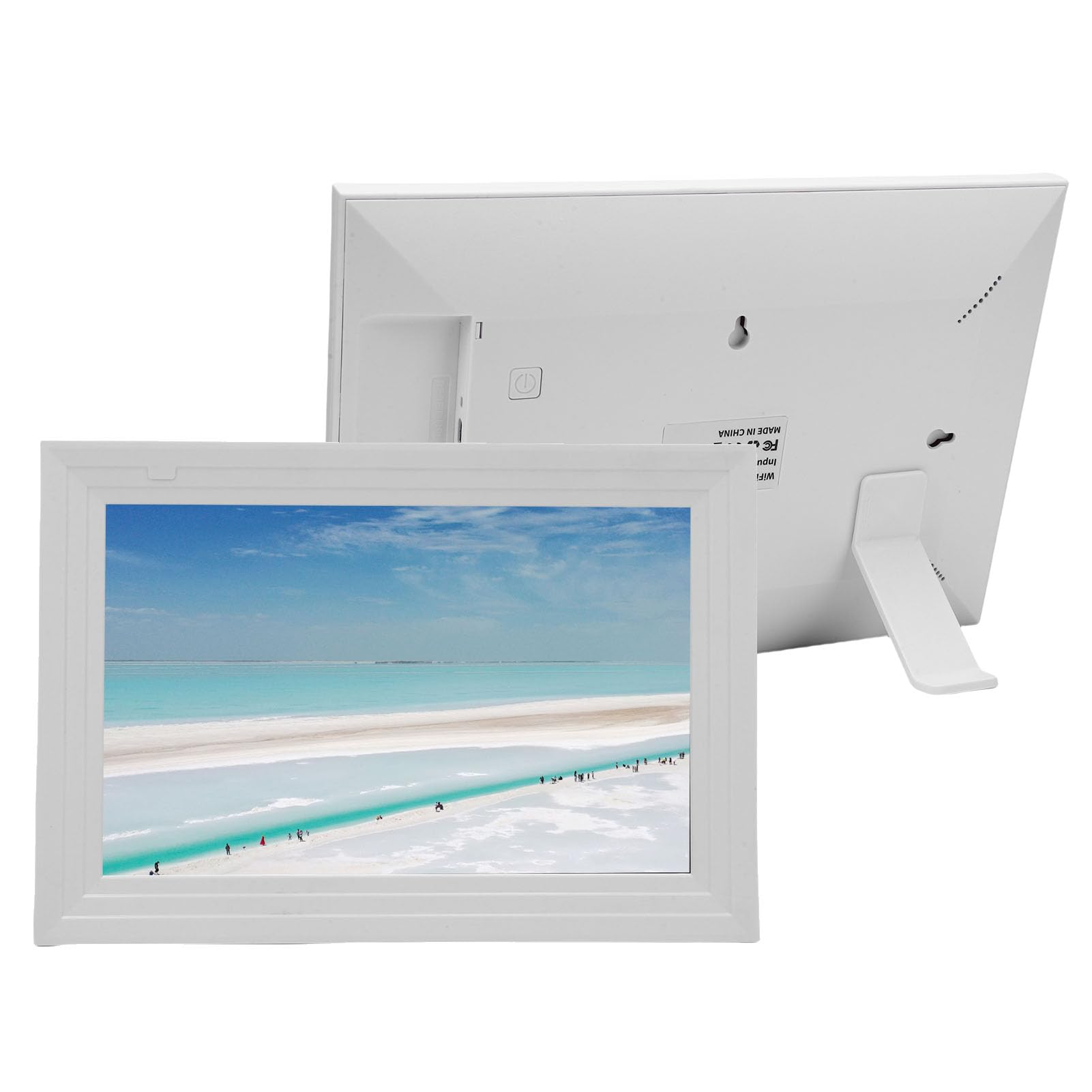 Cadre Photo Numérique 10,1 Pouces HD écran Tactile Rotation Automatique pour Cadeau de Bureau à Domicile Familial