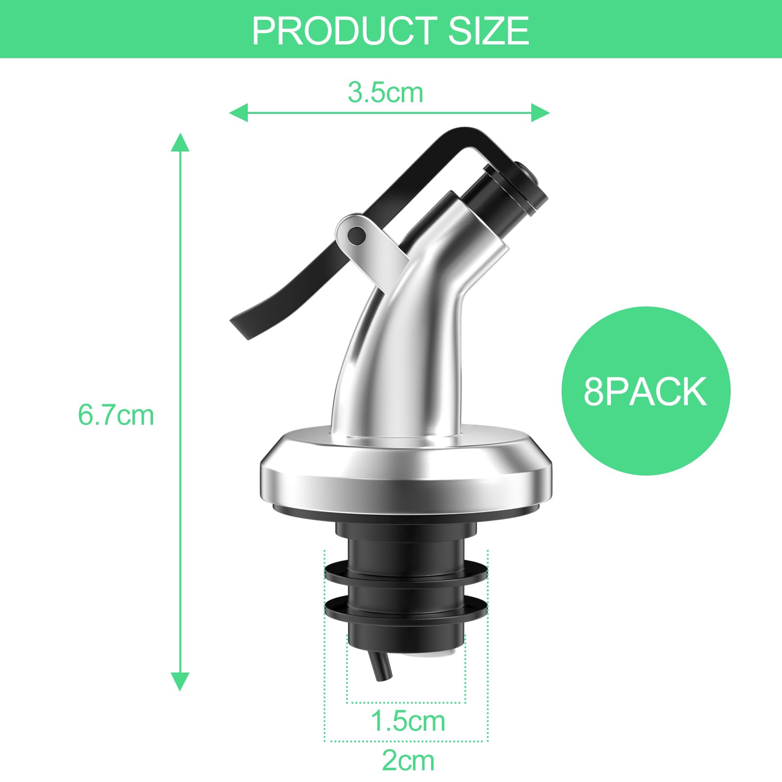 SET 20PZ BOTTIGLIE Dosatore Plastica Beccuccio Per Salse Condimenti