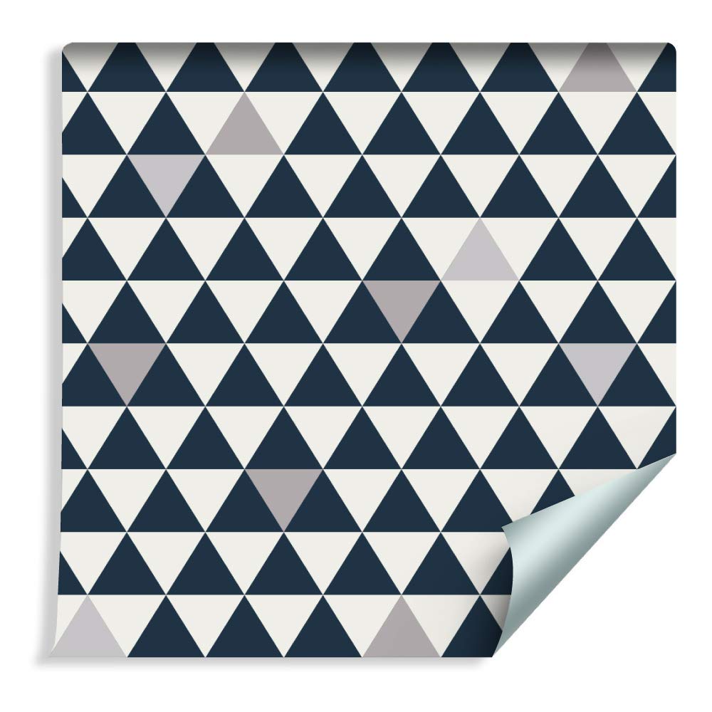Muralo Papel Pintado en TNT Geométrico Motivo Triángulos - 1000x53 cm | Fotomural fotográfico de alta definición, en tejido no tejido o autoadhesivo, colocación fácil, decoración moderna para el