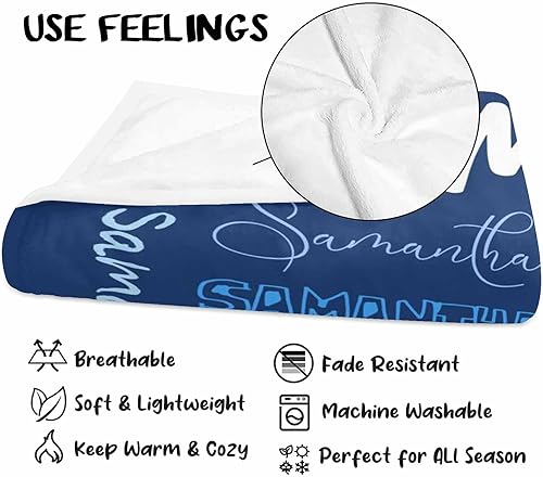 Miniatura 3 de Manta personalizada para bebés, niñas y niños con nombre, mantas personalizadas para niños, manta de bebé personalizada con nombre, artículos de