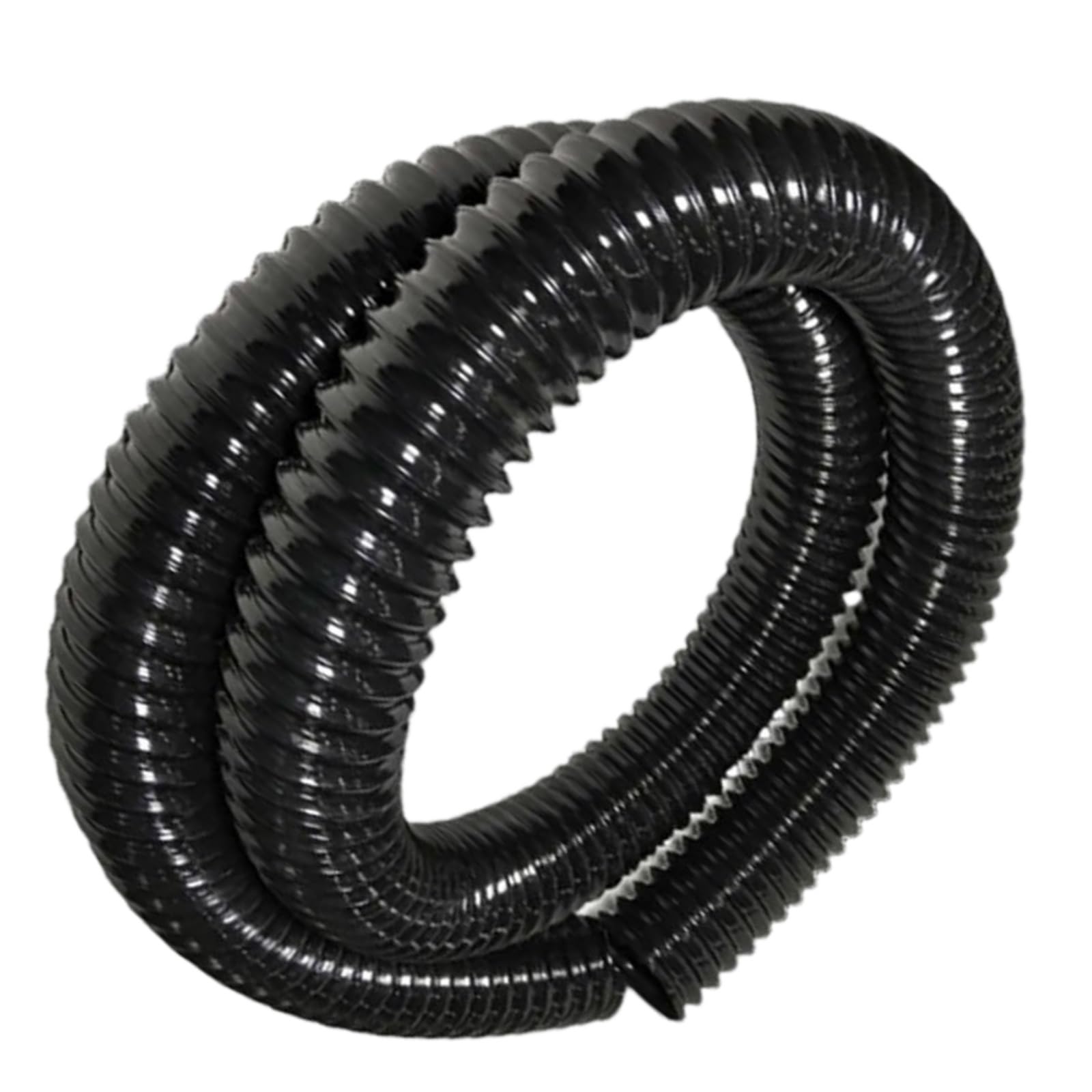 Oaoao One Color Black Pu Dust Collection Hose, 400Mm Id, 1M Length, Wall Thickness 0.63-1.5Mm, Flexible Transparent For Industrial Extractor, 1 Pcs(1.2Mm)