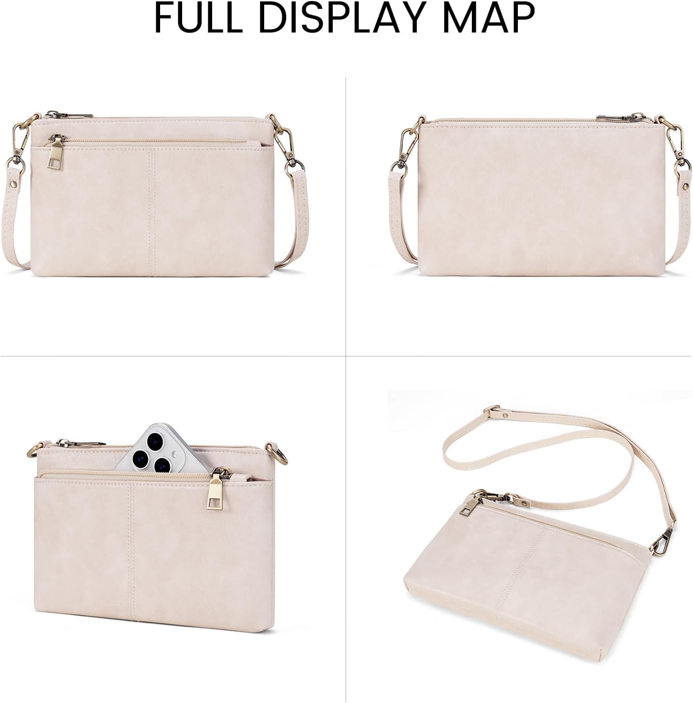 SENDEFN Leather Crossbody Bag for Women Small Clutch Purses Crossbody Shoulder Handbag Wallet Purses RIFD Card Slots - Image 7