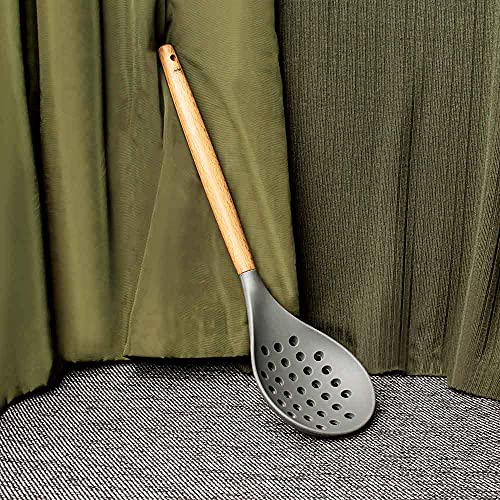 Escumadeira De Silicone Cabo De Bambu Gray Collection Mor