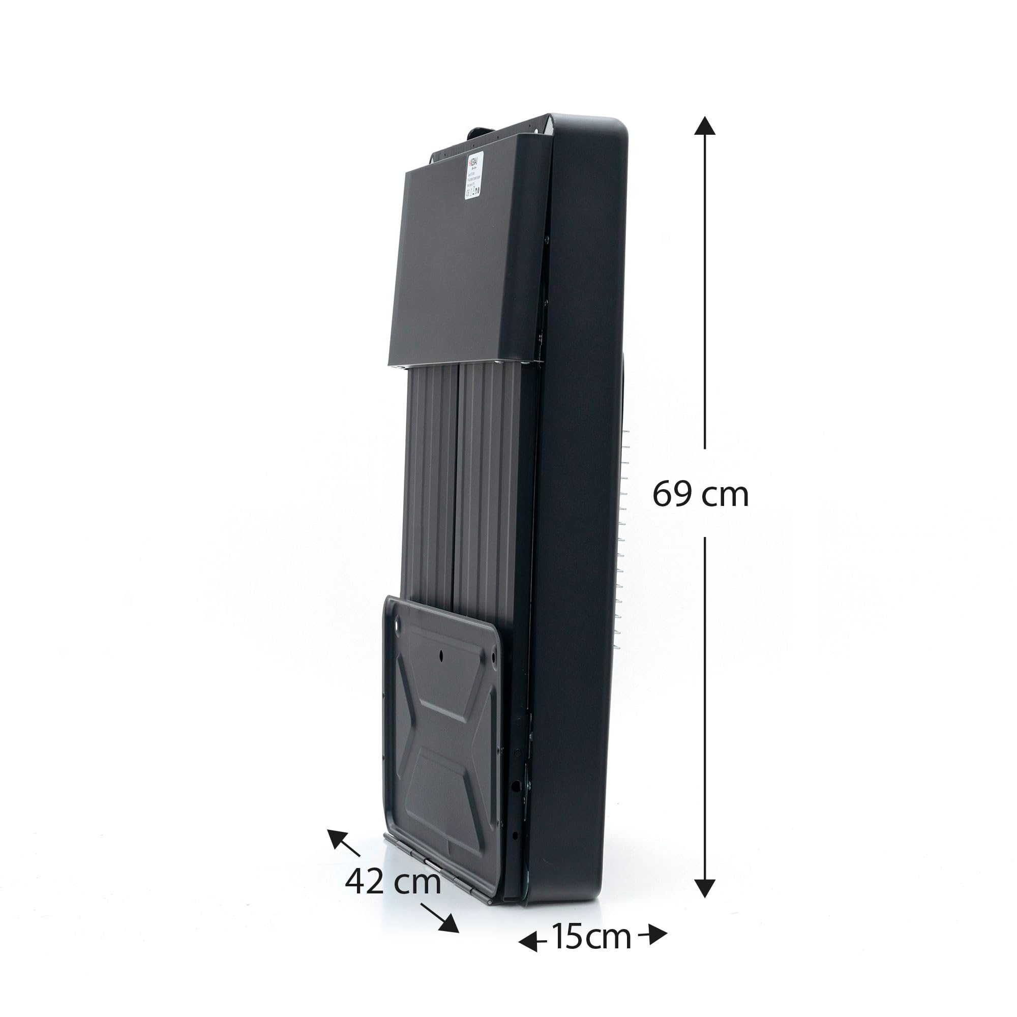 KEKAI Poêle à gaz pliable usage intérieur Kekai New Slim 42 x 26 x 73 cm 4 200 W 4 roues pivotantes céramique rayonnante 3 niveaux de chaleur