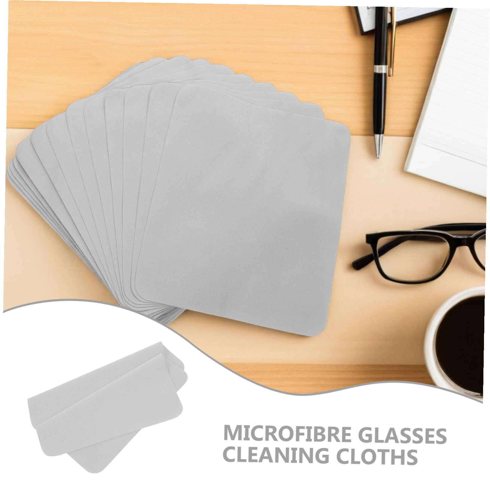 100pièces Chiffon Nettoyage Microfibre pour Lunettes Chiffons pour Lentilles sans Rayures Lingettes pour Écrans Portables et Tablettes