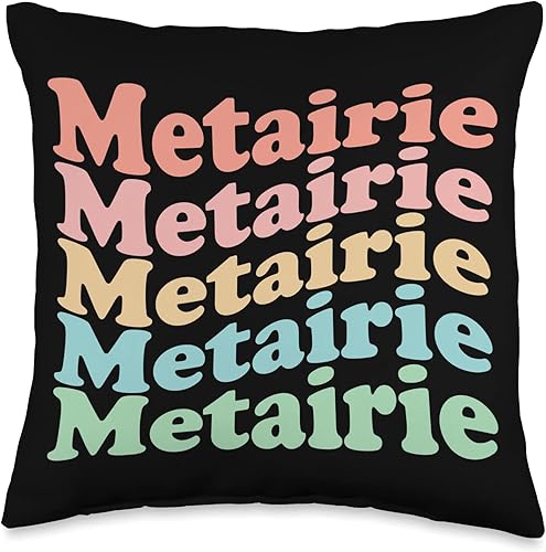 60's Retro Metairie Gift For Men & Women Vintage 70's USA Hippie City-Retro Metairie, 16 x 16, multicolor